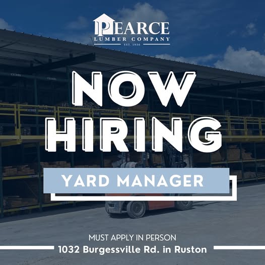 We Are Hiring | Yard Manager