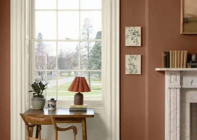 Antique Copper and White Down